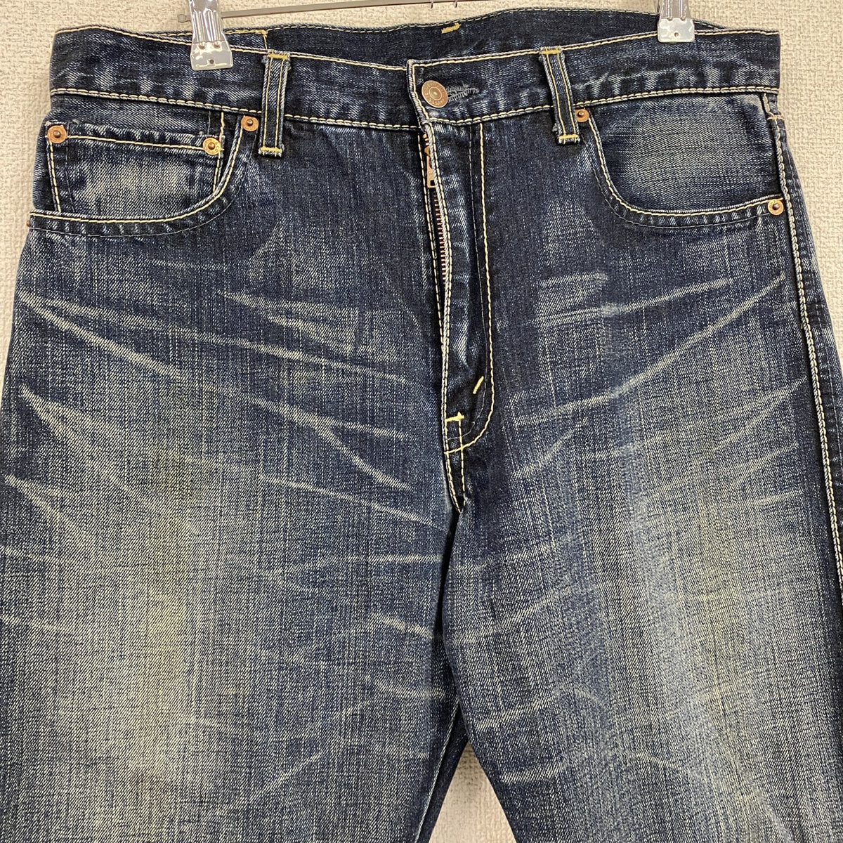 Levi’s　リーバイス　デニムパンツ/ジーンズ　鬼ヒゲ　縦落ち　ジップフライ　インディゴ　34サイズ　古着