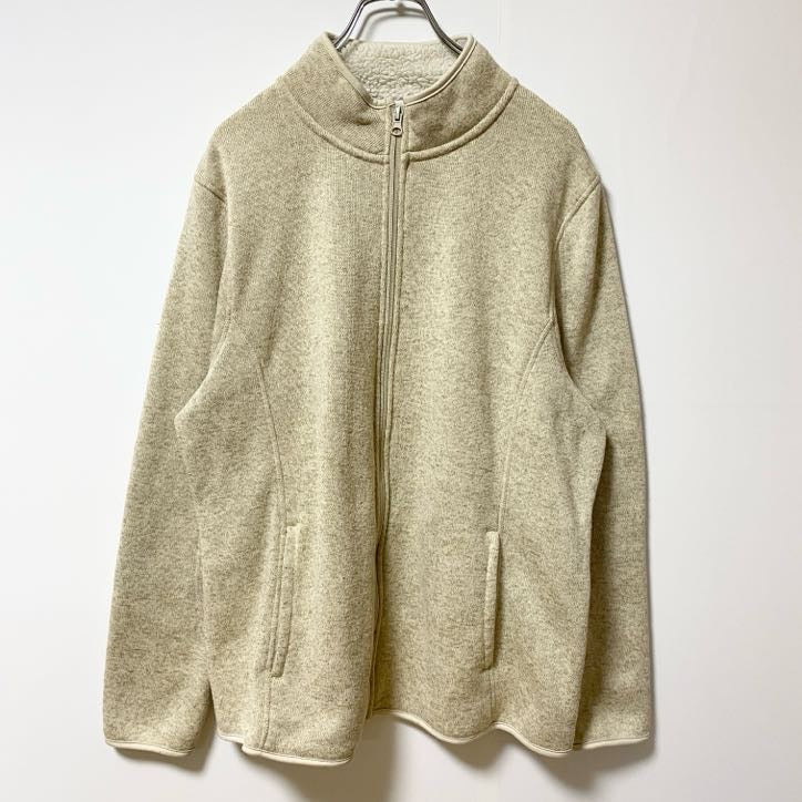 Faded Glory　長袖フリースジャケット　ジップアップアウター　ハイネック　レトロデザイン　XXLサイズ　　古着