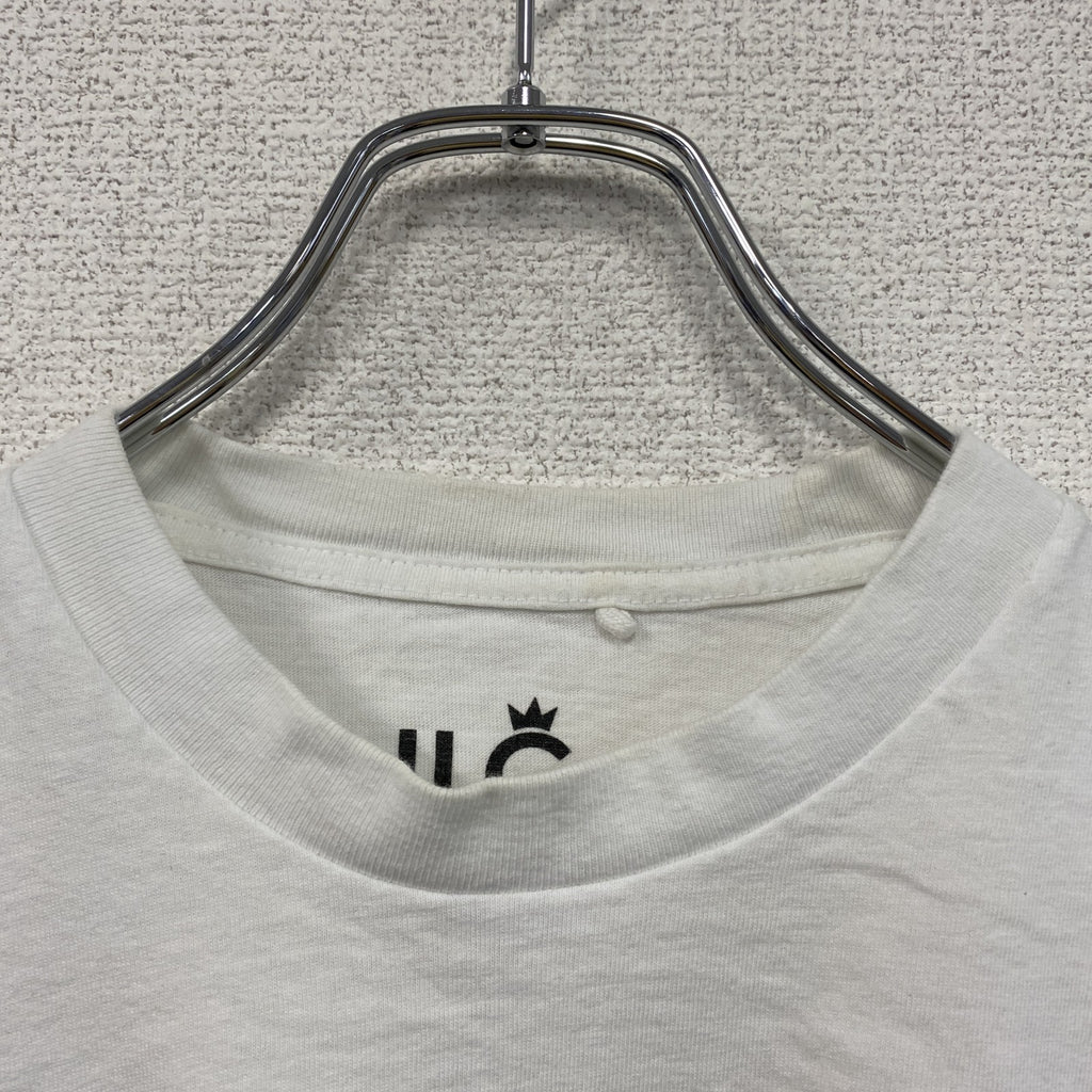 ILC　I LIKE CHICKEN　ミレーの落穂拾い　半袖Tシャツ　パロディT　アートT　白　ホワイト　Mサイズ　古着
