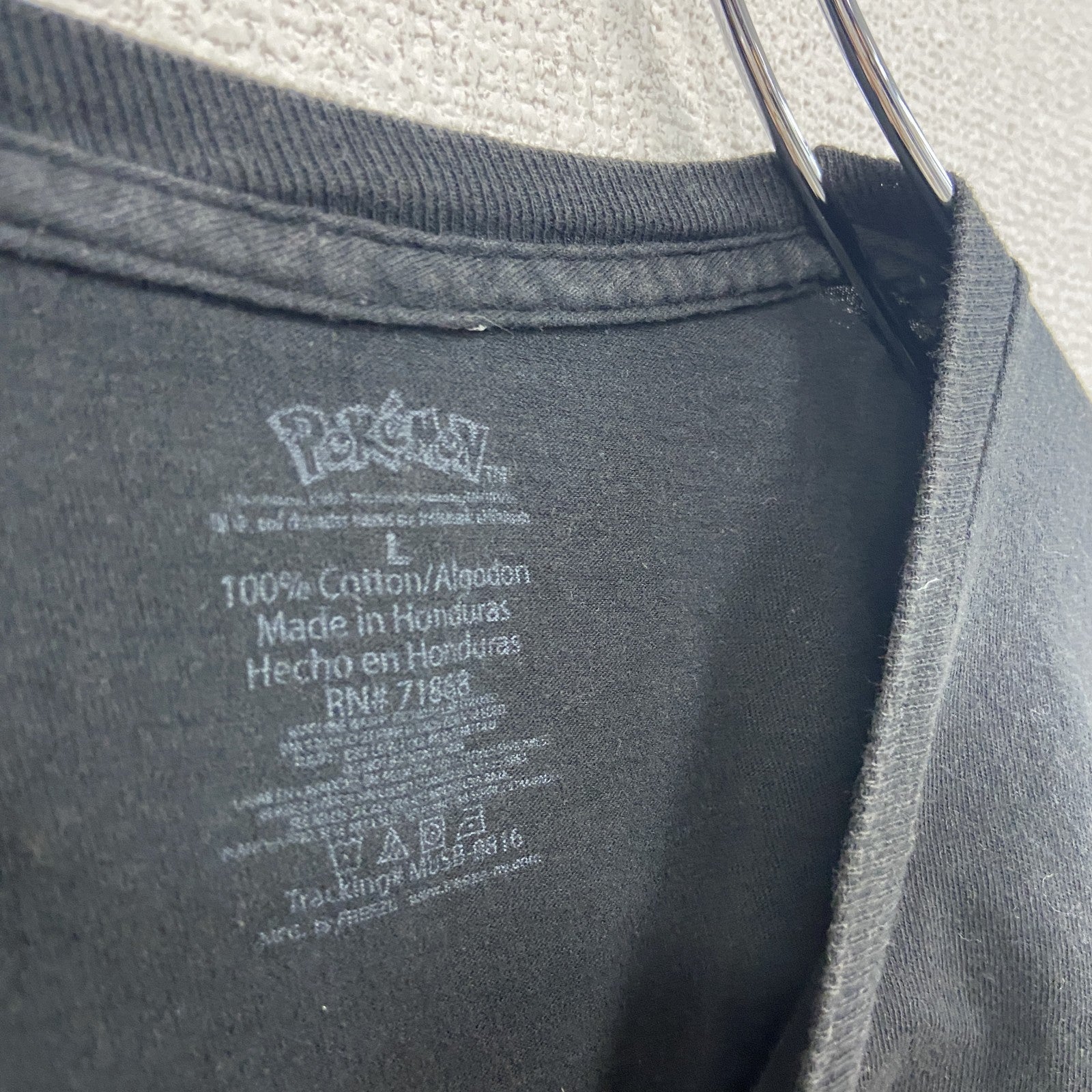 POKEMON　ポケモン　半袖プリントTシャツ　アニメT　キャラクターT　黒　ブラック　Lサイズ　古着