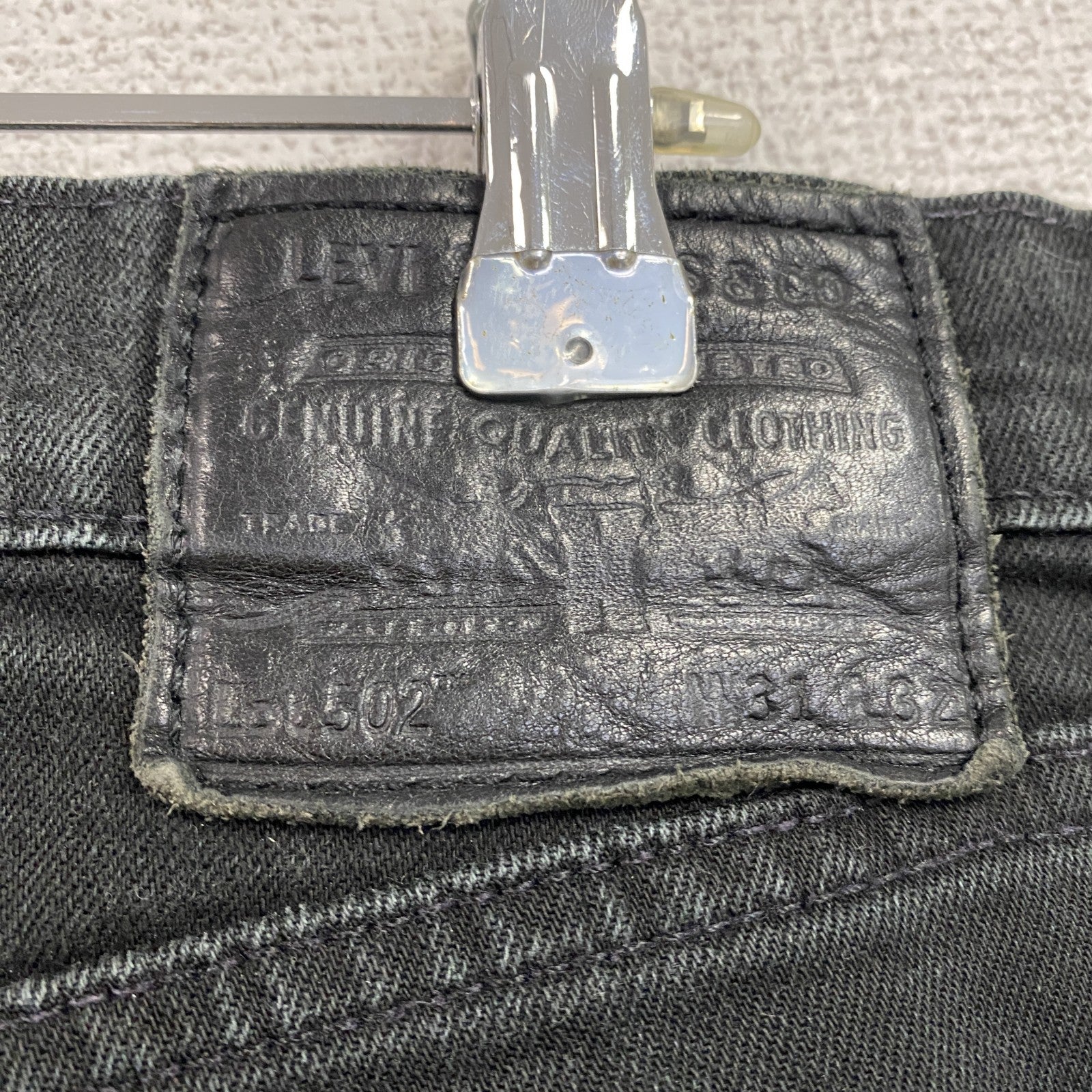 Levi’s　リーバイス　502　ブラックデニムパンツ/ジーンズ　黒　ブラック　31サイズ　古着