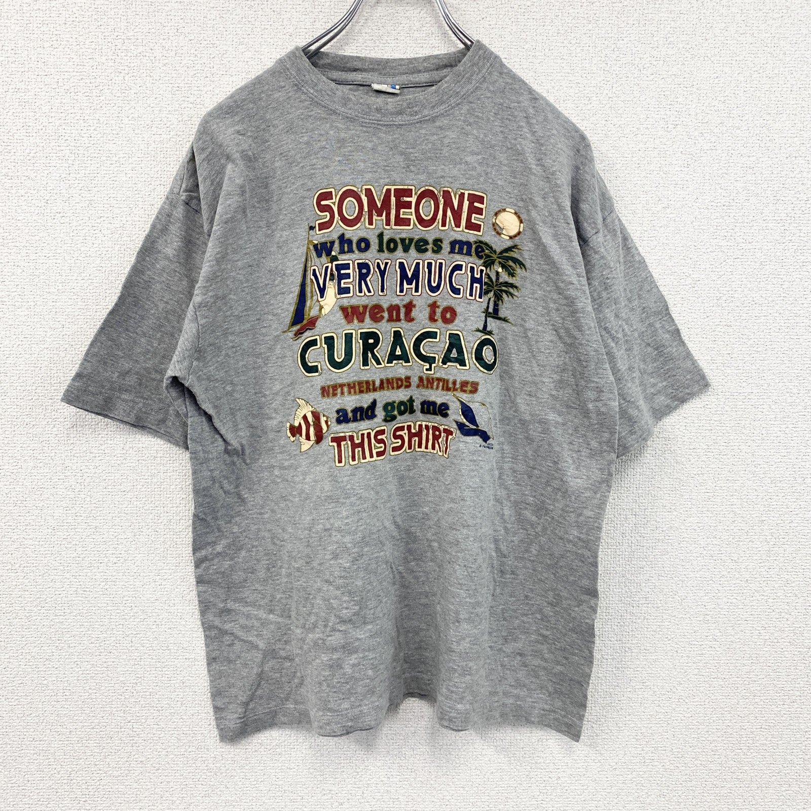 BEST T’s　半袖プリントTシャツ　灰色　グレー　古着