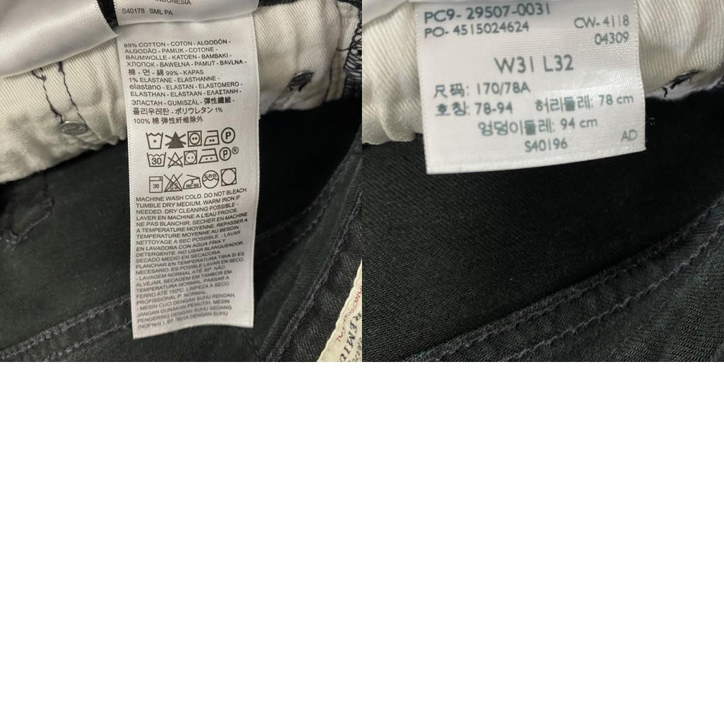 Levi’s　リーバイス　502　ブラックデニムパンツ/ジーンズ　黒　ブラック　31サイズ　古着