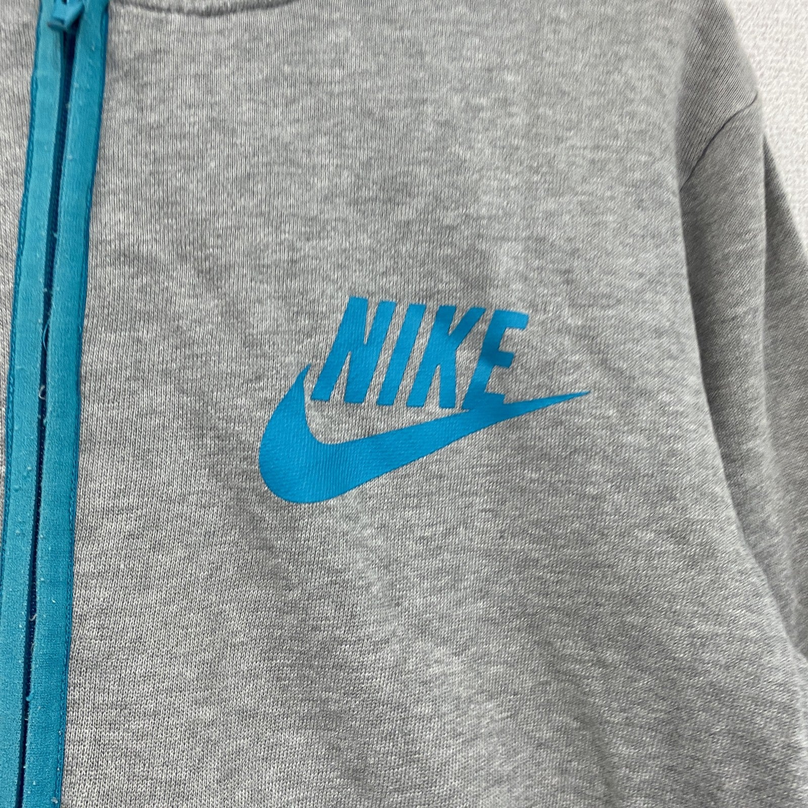 NIKE　ナイキ　フルジップスウェットパーカー/フーディー　スウッシュ　灰色　グレー　Lサイズ　古着