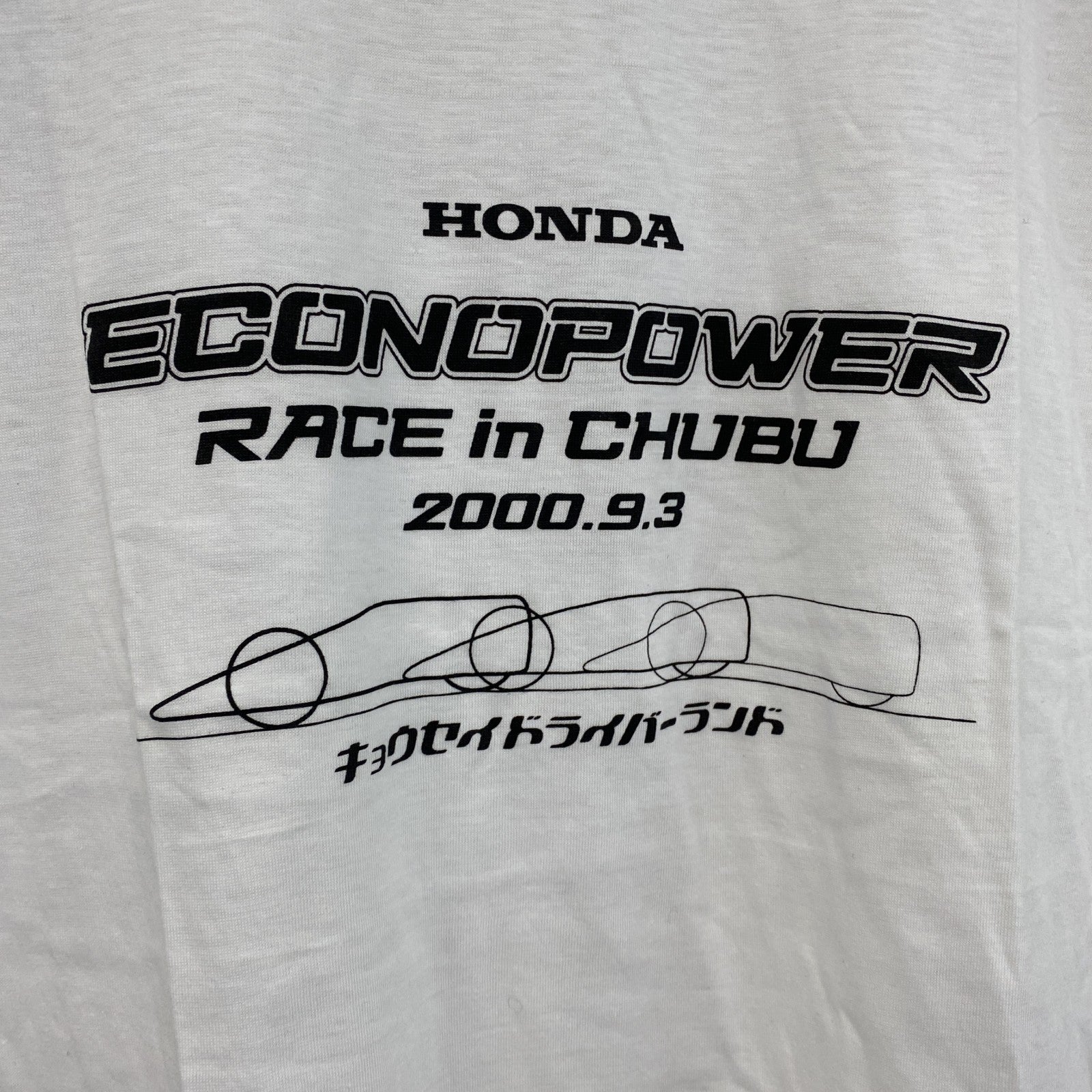 00s　HONDA　ホンダ　半袖Tシャツ　レース　企業ロゴ　ヴィンテージ　白　ホワイト　LLサイズ