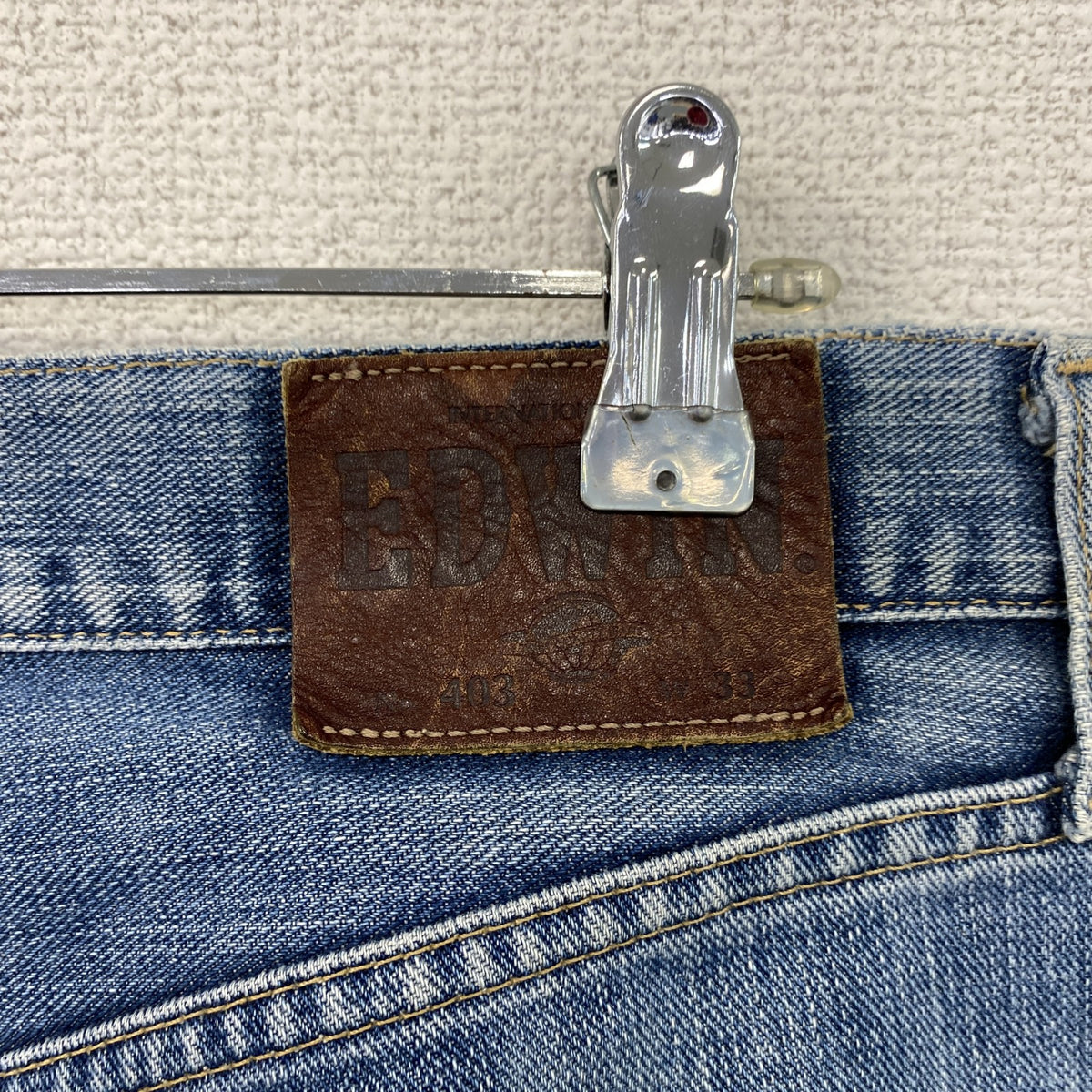 EDWIN　エドウィン　403　デニムパンツ/ジーンズ　ジップフライ　インディゴ　Ｗ33サイズ メンズ コットン 古着