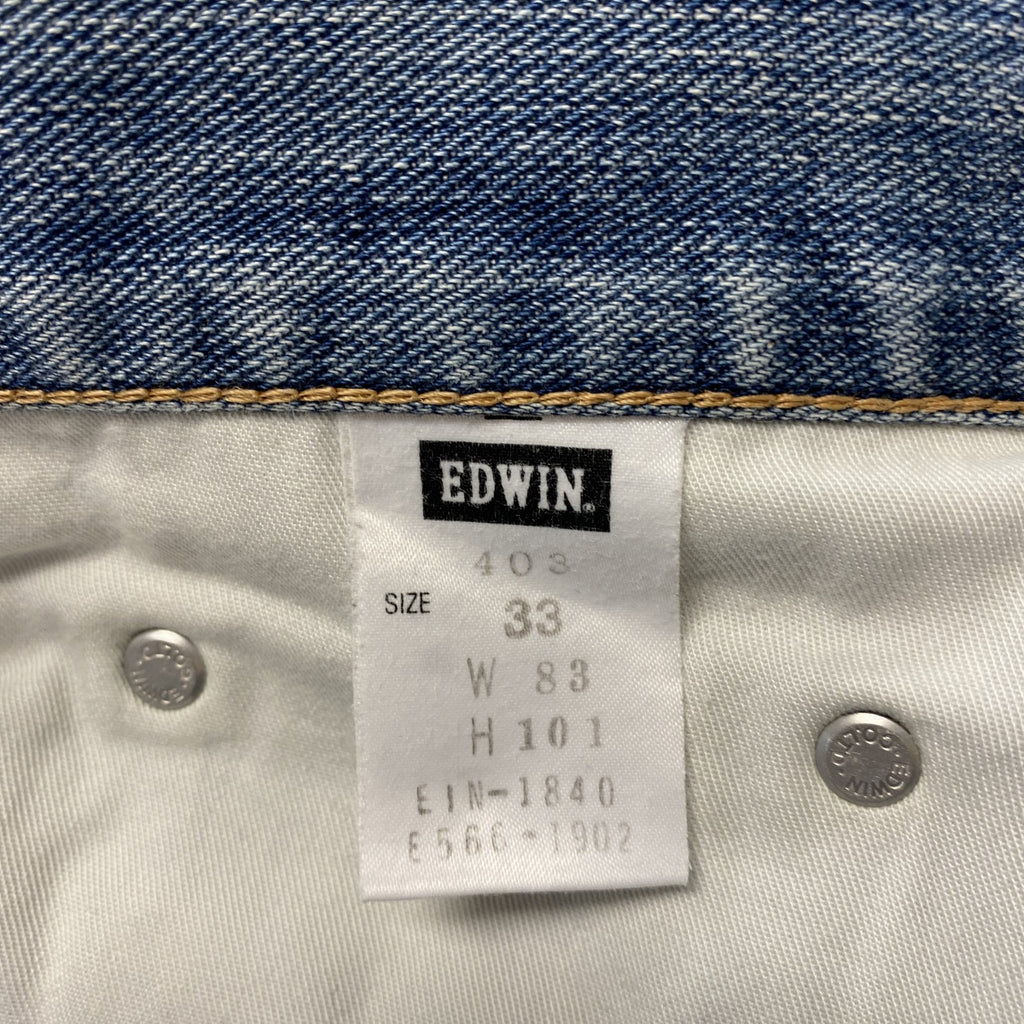EDWIN　エドウィン　403　デニムパンツ/ジーンズ　ジップフライ　インディゴ　Ｗ33サイズ メンズ コットン 古着