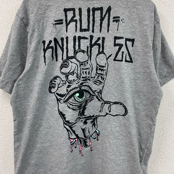 RUM KNUKLES　半袖Tシャツ　灰色　グレー　Mサイズ　古着