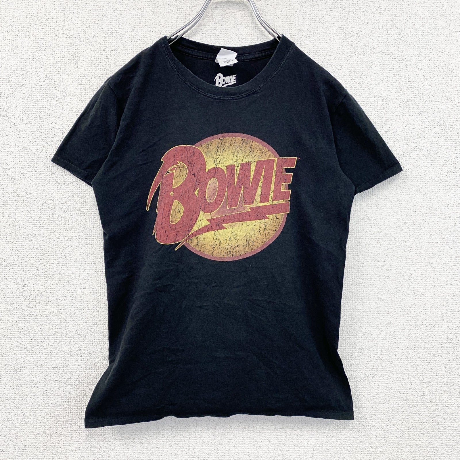 GILDAN　ギルダン　Bowie　半袖プリントTシャツ　黒　ブラック　Sサイズ　古着