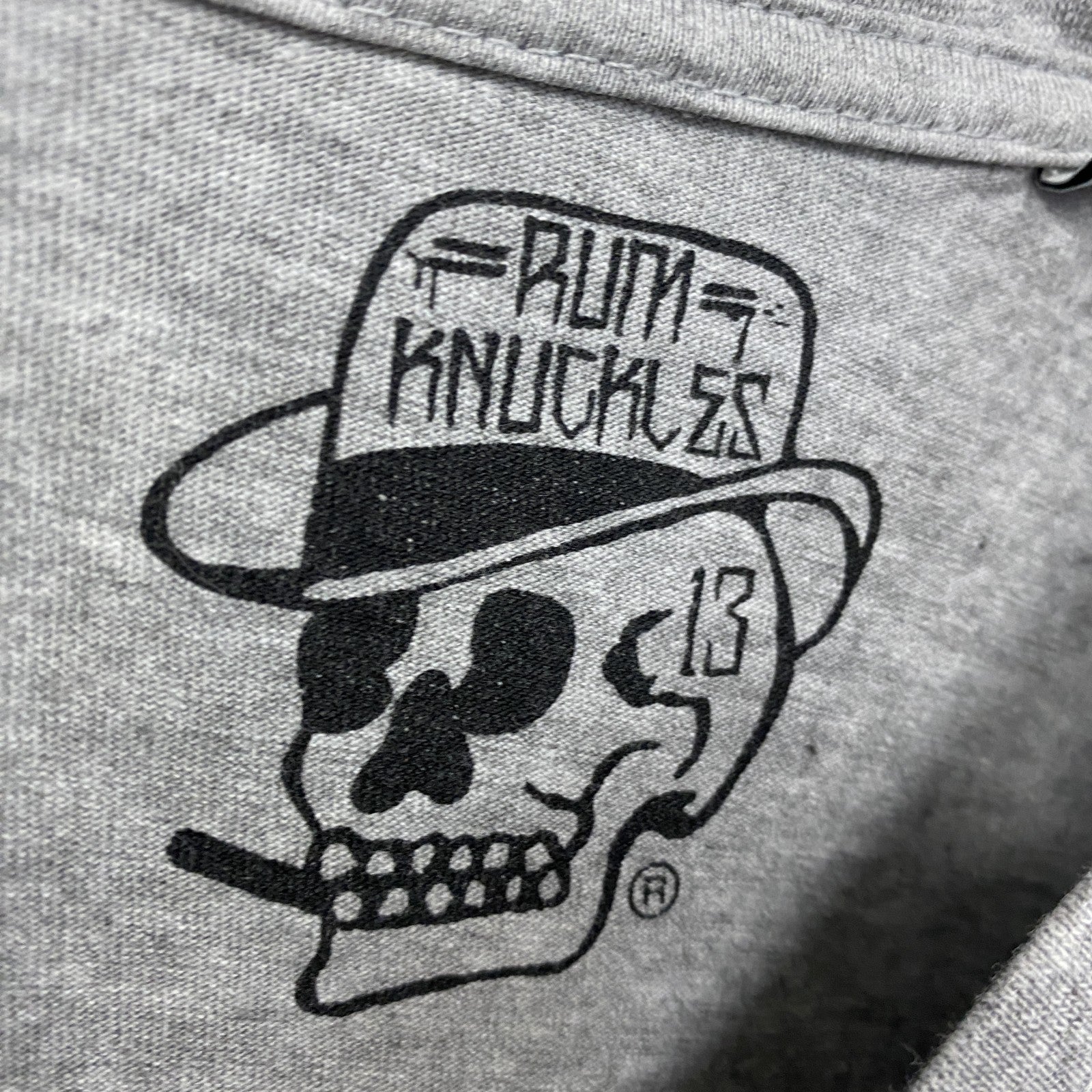 RUM KNUKLES　半袖Tシャツ　灰色　グレー　Mサイズ　古着