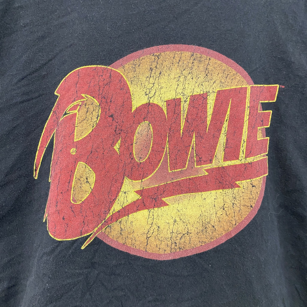 GILDAN　ギルダン　Bowie　半袖プリントTシャツ　黒　ブラック　Sサイズ　古着