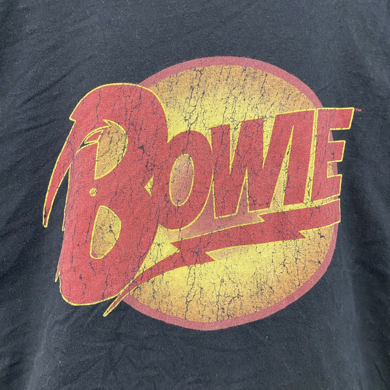GILDAN　ギルダン　Bowie　半袖プリントTシャツ　黒　ブラック　Sサイズ　古着