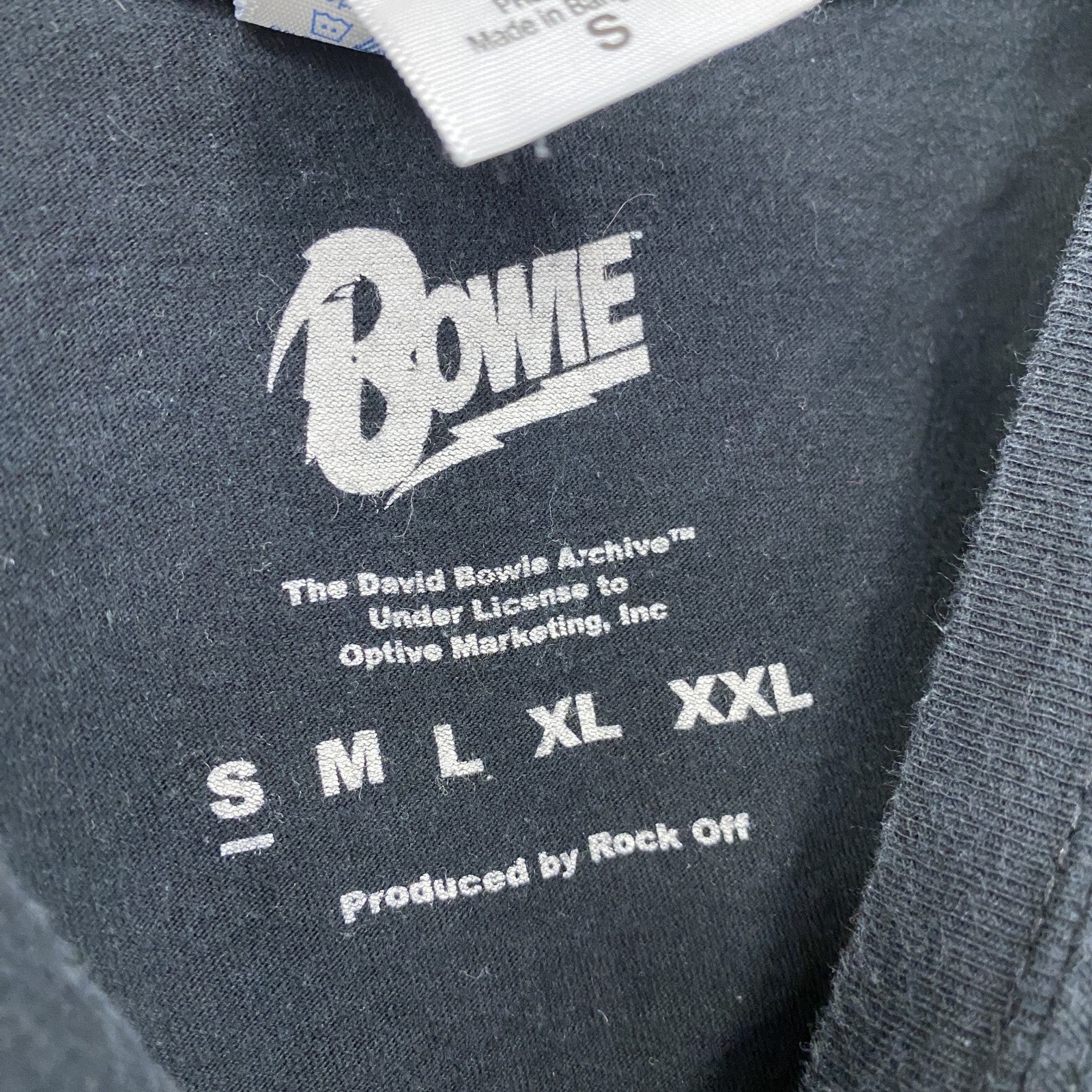 GILDAN　ギルダン　Bowie　半袖プリントTシャツ　黒　ブラック　Sサイズ　古着