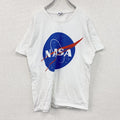 NASA　ナサ　半袖プリントTシャツ　白　ホワイト　ブラック　Mサイズ　古着