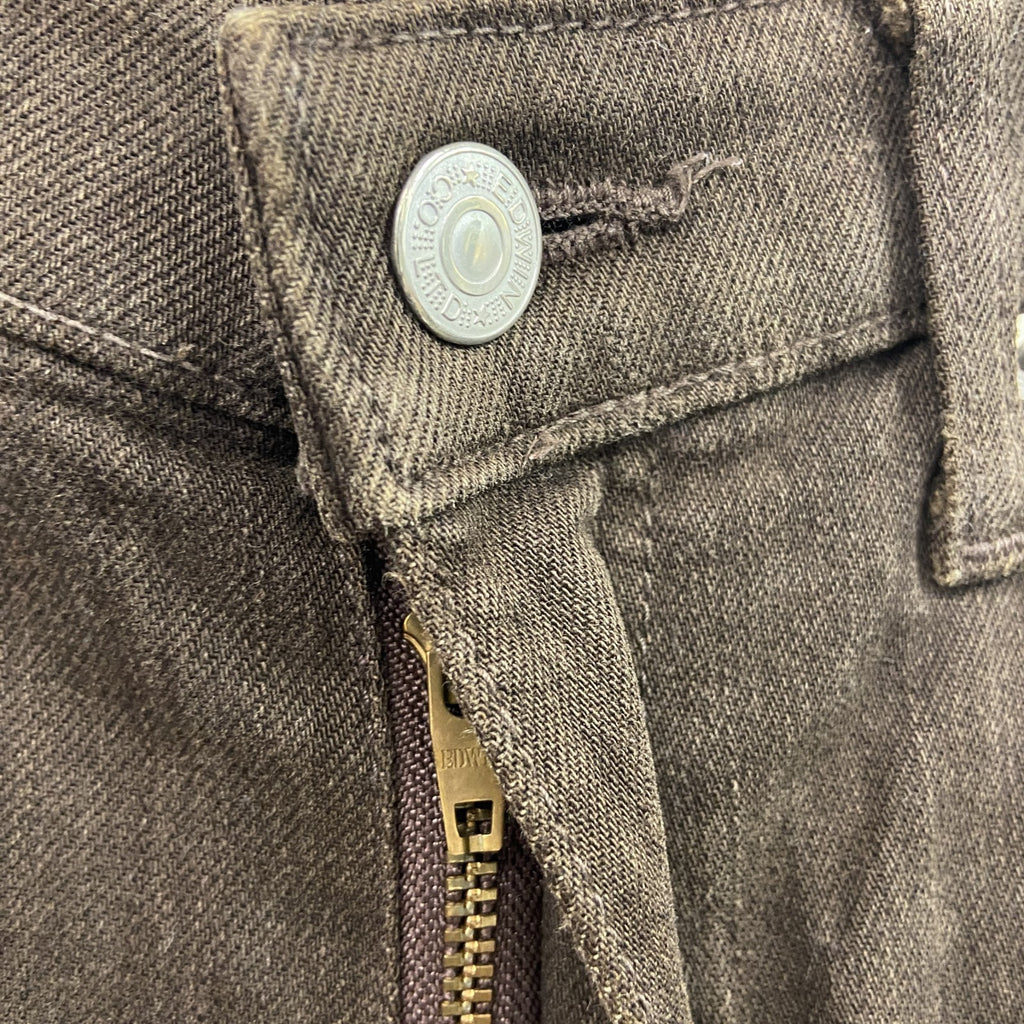EDWIN　エドウィン　403　デニムパンツ/ジーンズ　ジップフライ　茶色　ブラウン　W29サイズ　古着