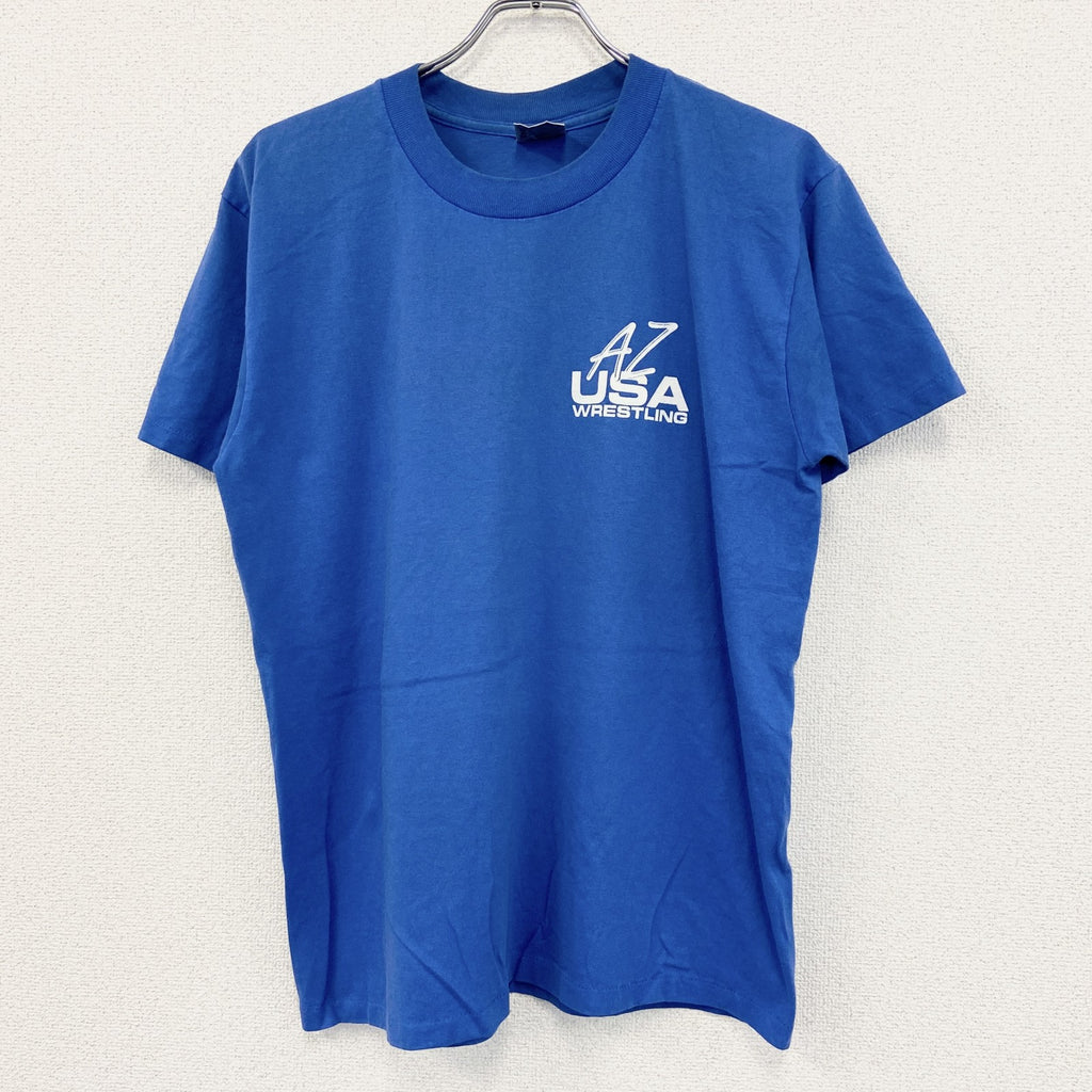 90s　ONEITA　オニータ　半袖プリントTシャツ　ヴィンテージ　シングルステッチ　青　ブルー　XLサイズ　古着