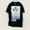 chapter　半袖プリントフォトTシャツ　NEW YORK　BROOKLYN　黒　ブラック　XLサイズ　古着
