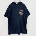 FRUIT OF THE LOOM　フルーツオブザルーム　半袖プリントTシャツ　紺　ネイビー　Lサイズ　古着