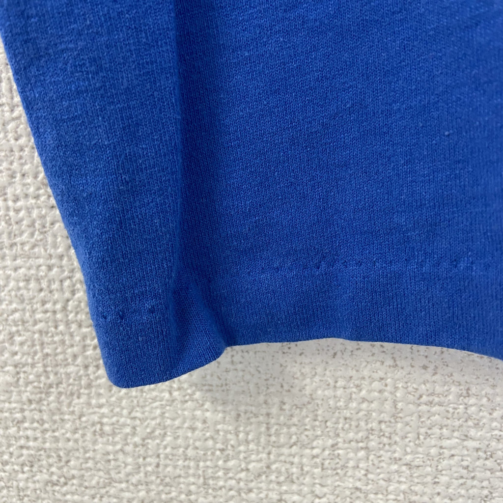 90s　ONEITA　オニータ　半袖プリントTシャツ　ヴィンテージ　シングルステッチ　青　ブルー　XLサイズ　古着