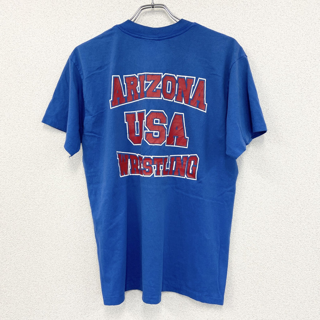 90s　ONEITA　オニータ　半袖プリントTシャツ　ヴィンテージ　シングルステッチ　青　ブルー　XLサイズ　古着