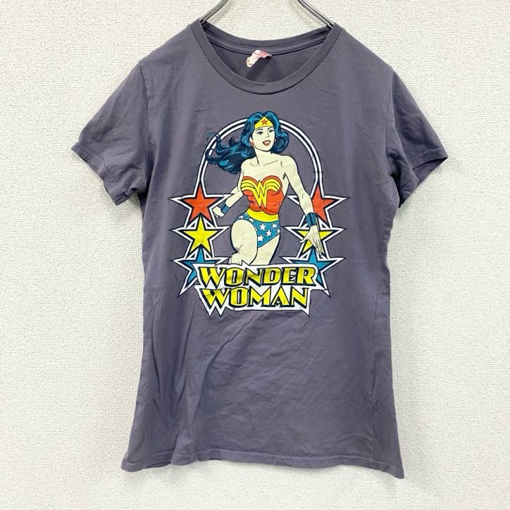 LOGOSHIRT　Wonder Woman　ワンダーウーマン　半袖Tシャツ　紫　パープル　Lサイズ　古着