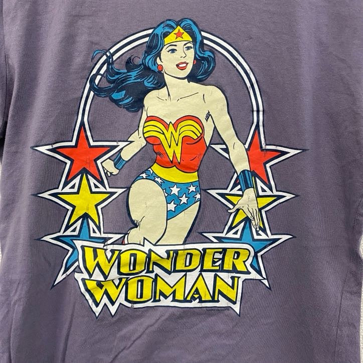 LOGOSHIRT　Wonder Woman　ワンダーウーマン　半袖Tシャツ　紫　パープル　Lサイズ　古着