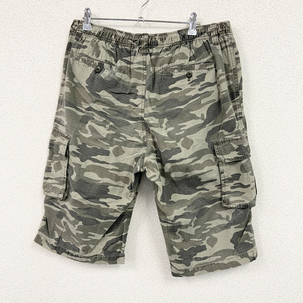 VILLAND　ビランド　カーゴハーフパンツ/ショートパンツ　ミリタリーハーフパンツ　カモフラージュ　迷彩柄　LLサイズ　古着