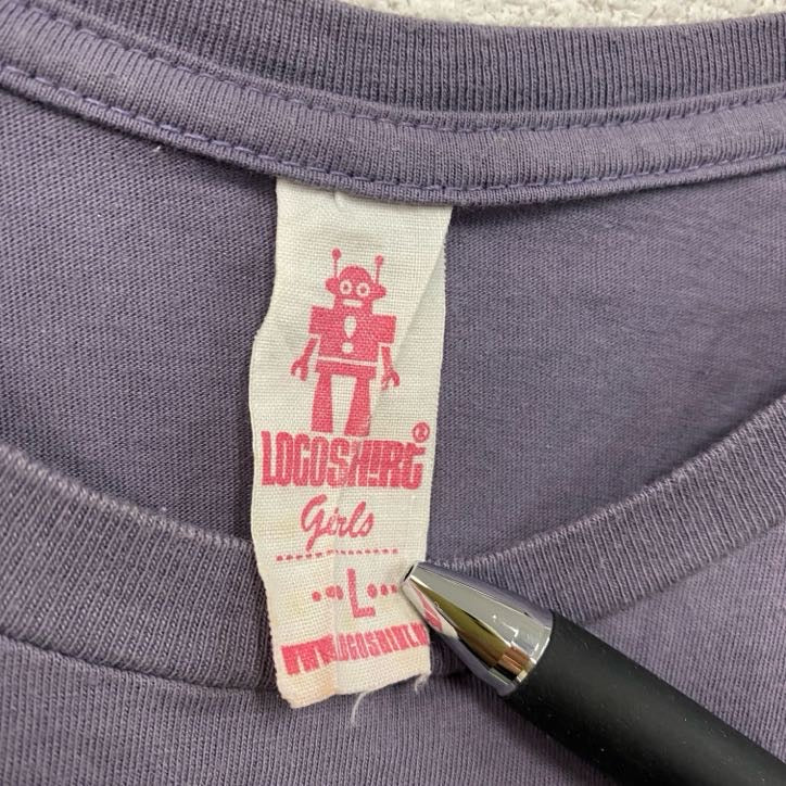 LOGOSHIRT　Wonder Woman　ワンダーウーマン　半袖Tシャツ　紫　パープル　Lサイズ　古着