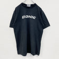 ～00s　GRAPHIX　半袖プリントスポーツTシャツ　ドニック　卓球　両面プリント　ヴィンテージ　黒　ブラック　Lサイズ　古着