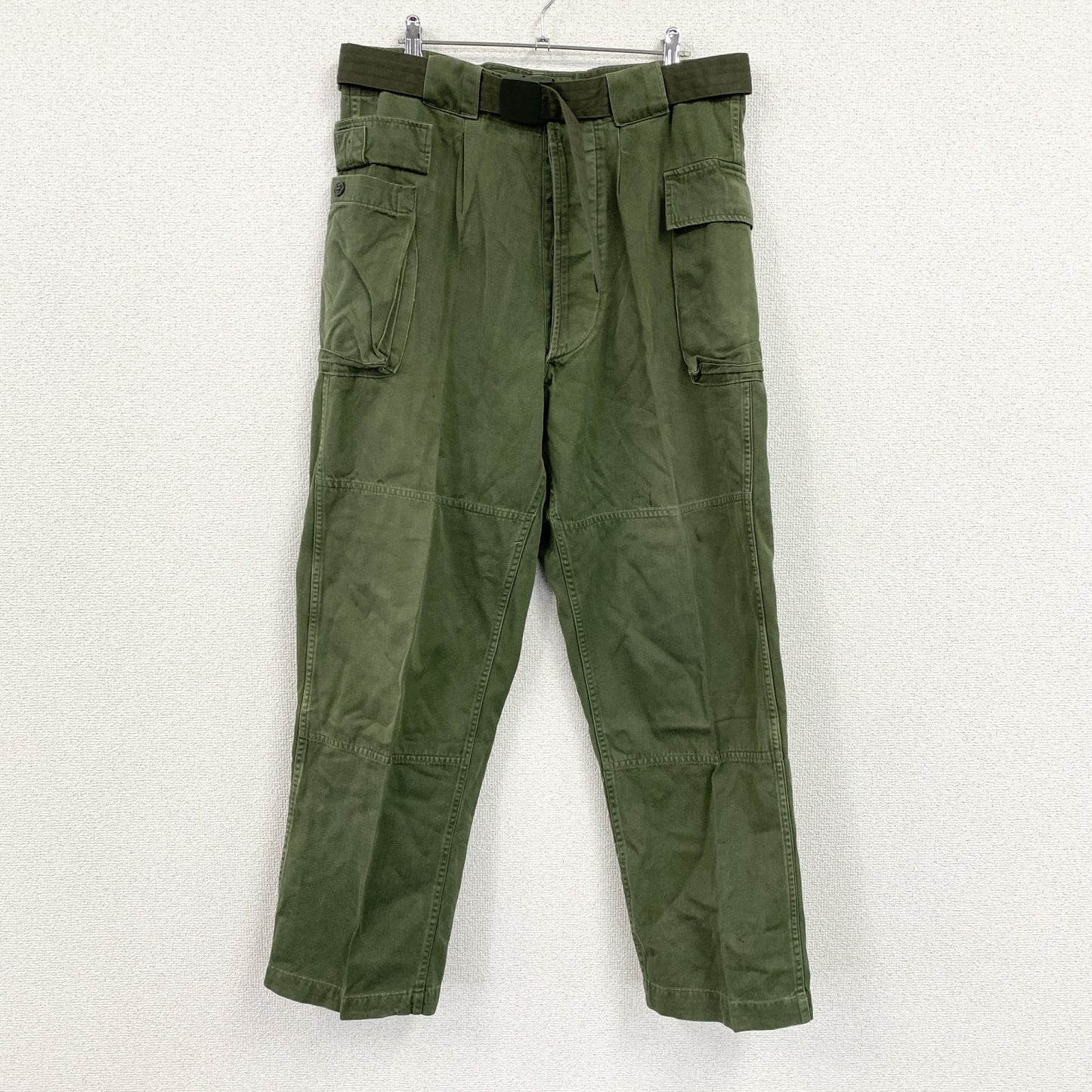 80s　 日本軍　自衛隊　防衛庁　65式　カーゴパンツ　ミリタリーパンツ　ボタンフライ　ヴィンテージ　カーキ　