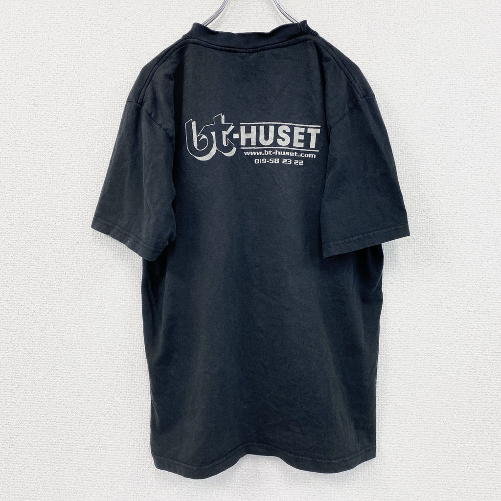 ～00s　GRAPHIX　半袖プリントスポーツTシャツ　ドニック　卓球　両面プリント　ヴィンテージ　黒　ブラック　Lサイズ　古着
