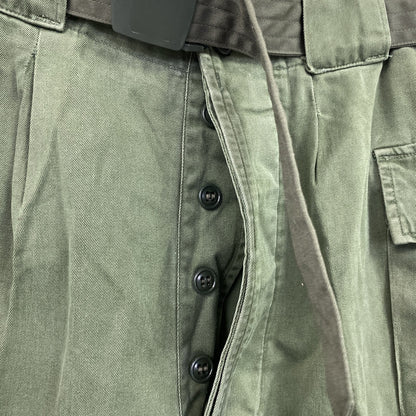 80s　 日本軍　自衛隊　防衛庁　65式　カーゴパンツ　ミリタリーパンツ　ボタンフライ　ヴィンテージ　カーキ　