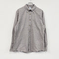 BROOKS BROTHERS　ブルックスブラザーズ　長袖シャツ　ボタンダウンシャツ　チェック柄　灰色　グレー　Lサイズ　古着