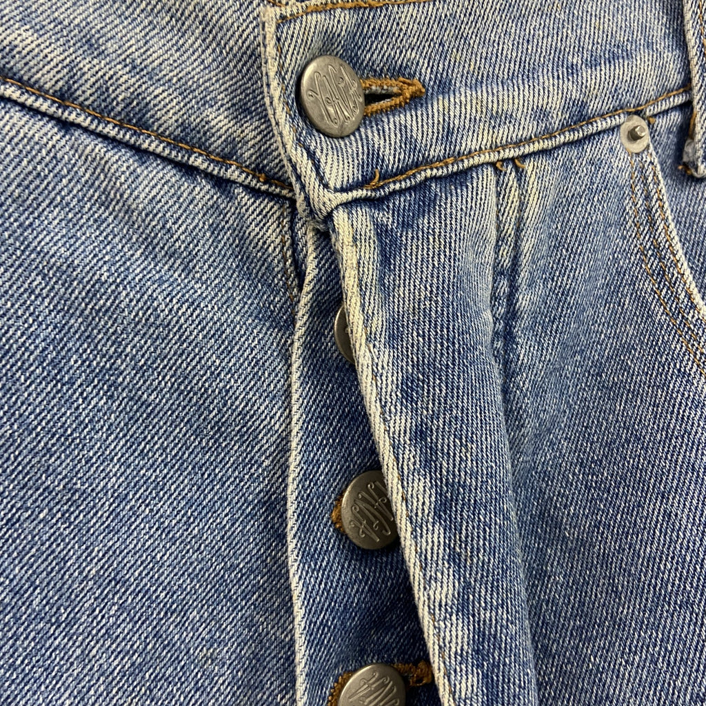 YOSA　デニムハーフパンツ/ジーンズ　ボタンフライ　インディゴ　W32サイズ メンズ コットン 古着