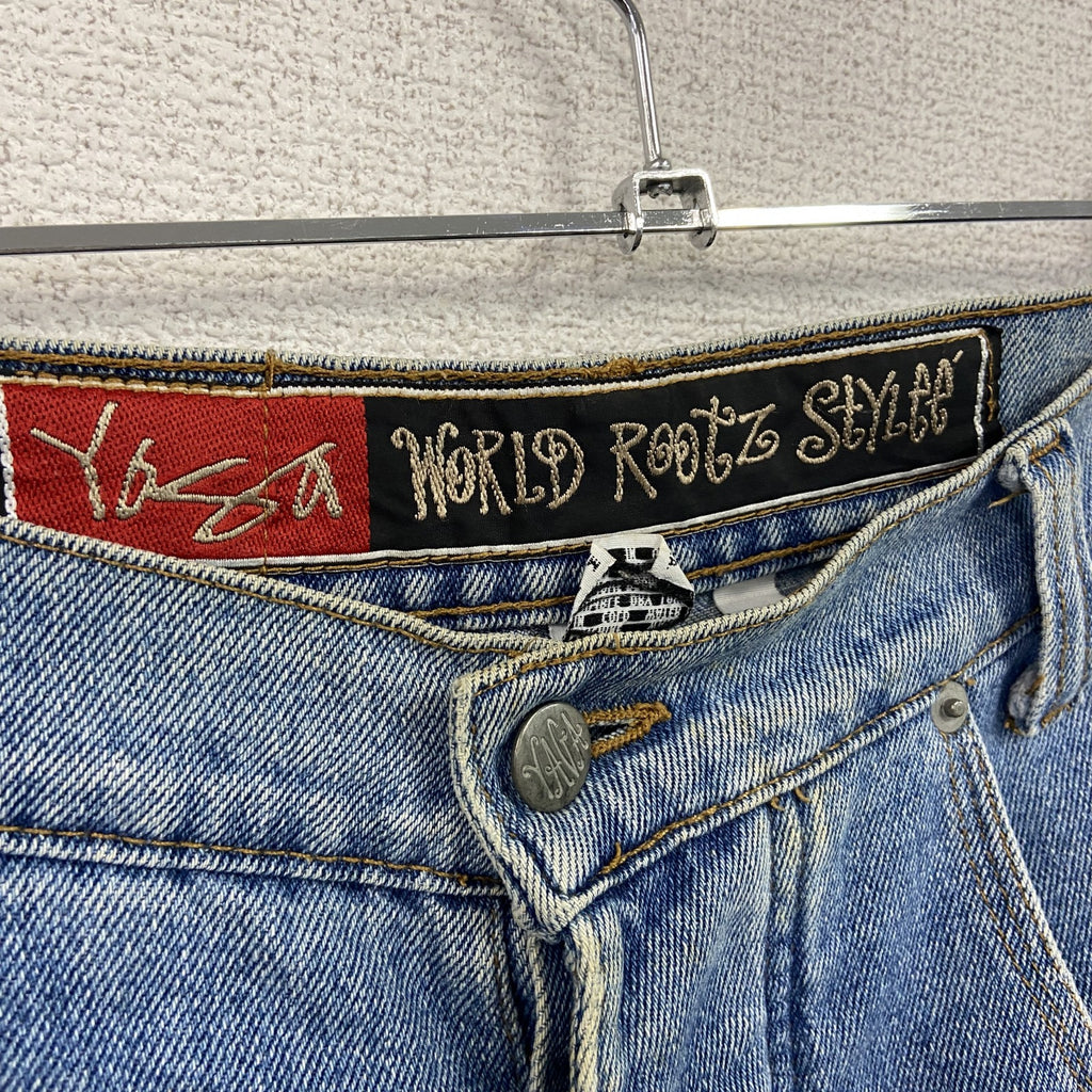 YOSA　デニムハーフパンツ/ジーンズ　ボタンフライ　インディゴ　W32サイズ メンズ コットン 古着