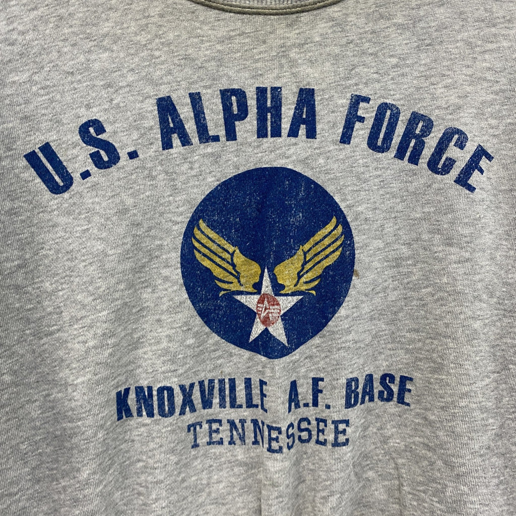 ALPHA INDUSTRIES INC　アルファインダストリーズ　スウェット/トレーナー　灰色　グレー　Mサイズ　古着