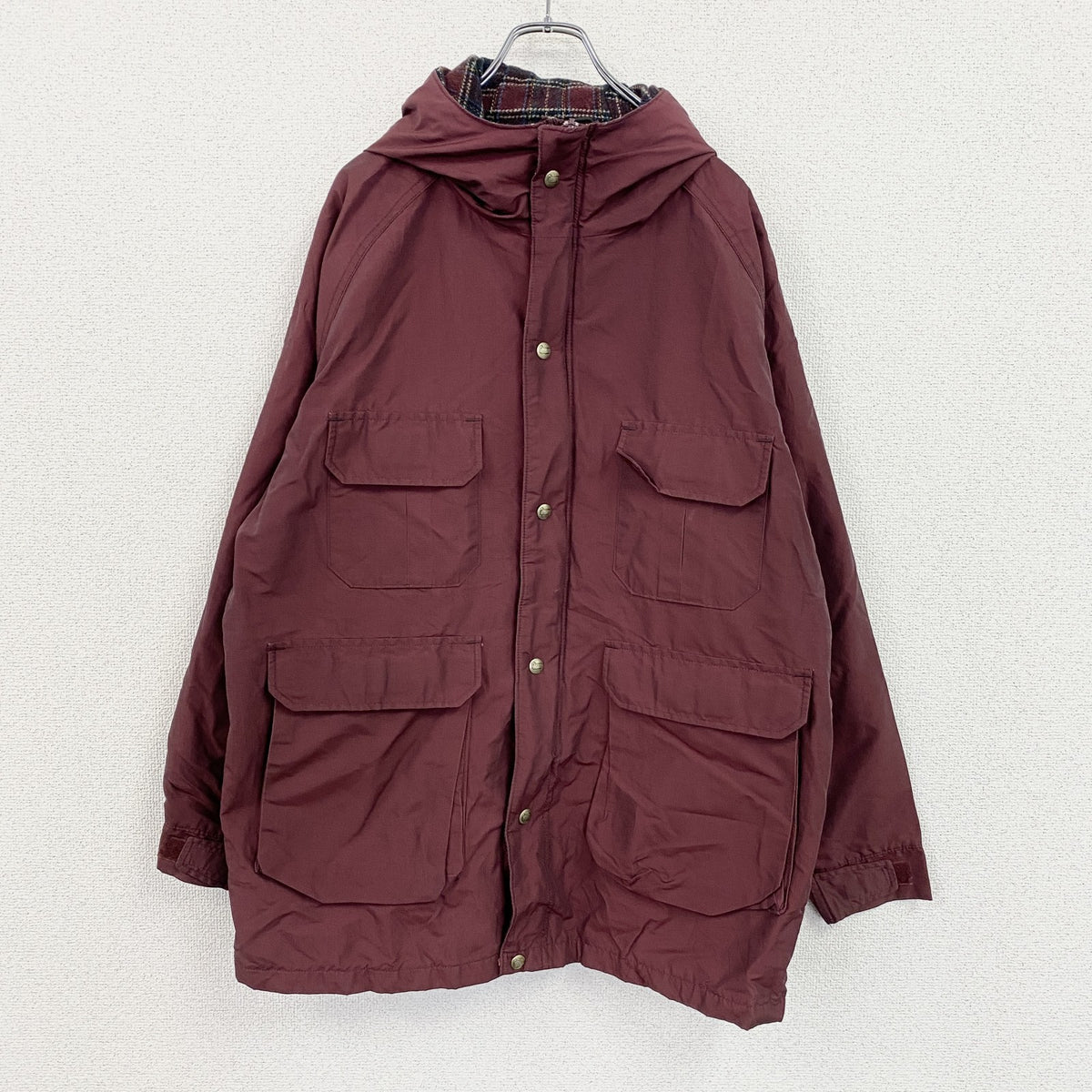 80s　Woolrich　ウールリッチ　マウンテンパーカー　4つポケット　ヴィンテージ　ボルドー　Lサイズ　古着