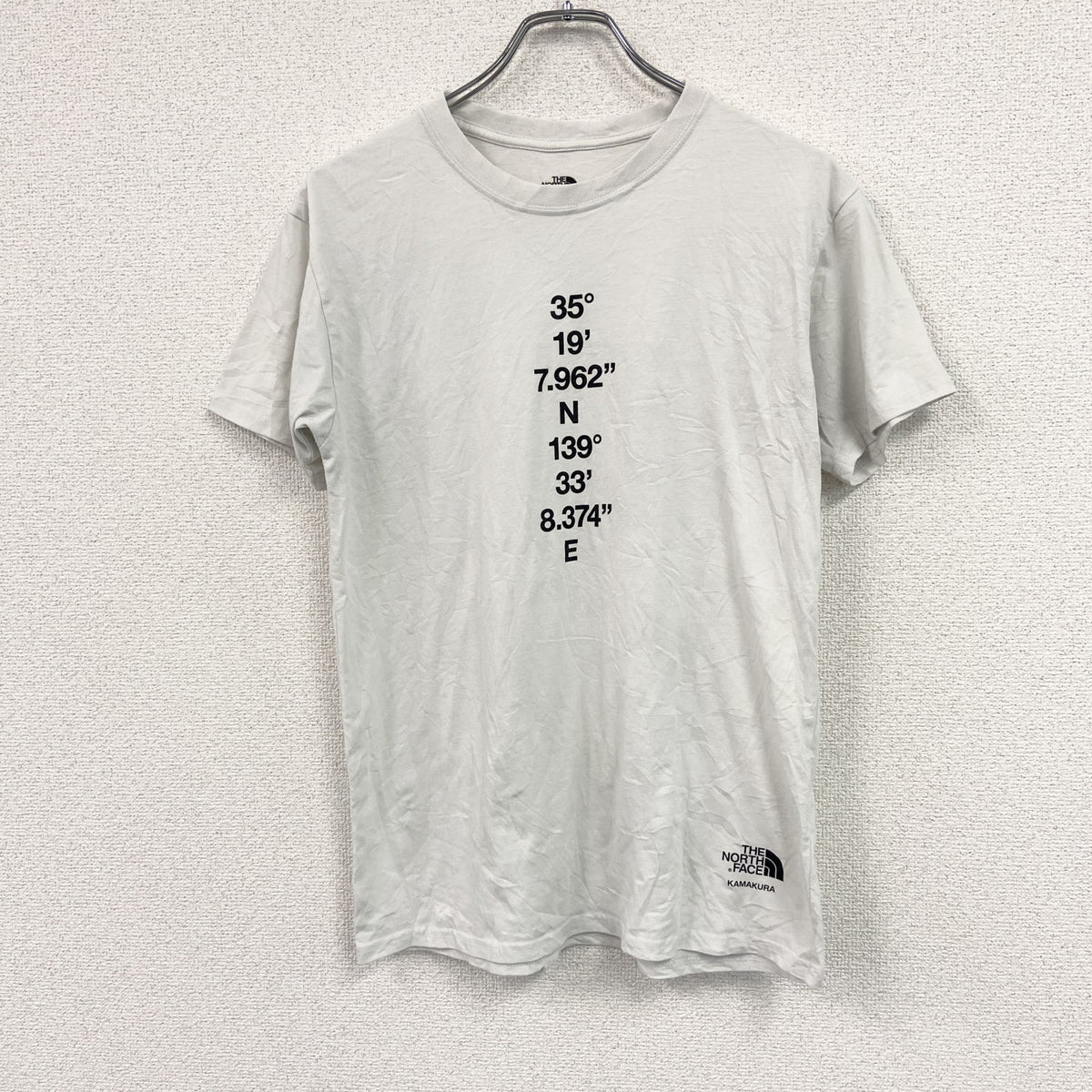 THE NORTH FACE　ザ・ノースフェイス　半袖プリントTシャツ　白　ホワイト　Lサイズ　古着