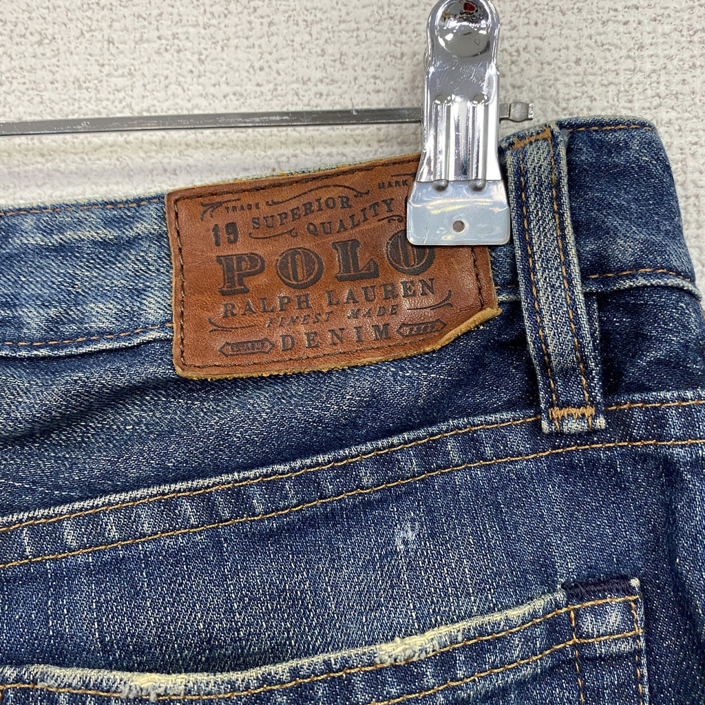 Polo Ralph Lauren　ラルフローレン　デニムパンツ/ジーンズ　パッチワーク加工　インディゴ　16サイズ　古着