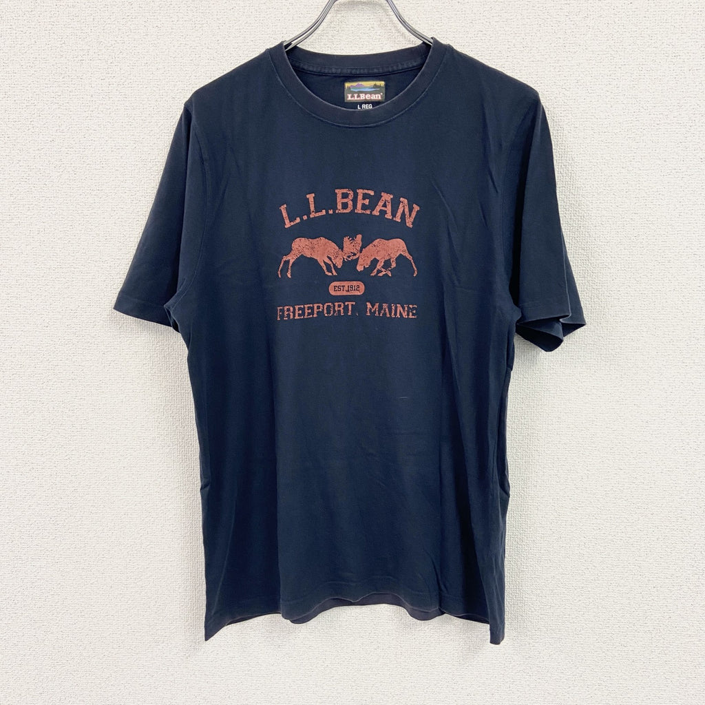 L.L.Bean　エルエルビーン　半袖プリントTシャツ　黒　ブラック　Lサイズ　古着