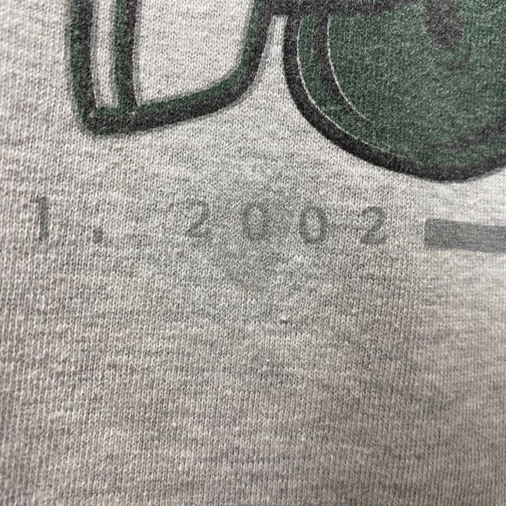 古着 used　90s　NIKE　ナイキ　長袖プリントスウェット　トレーナー　アリゾナ州　フットボール　グレー　秋冬服　Lサイズ