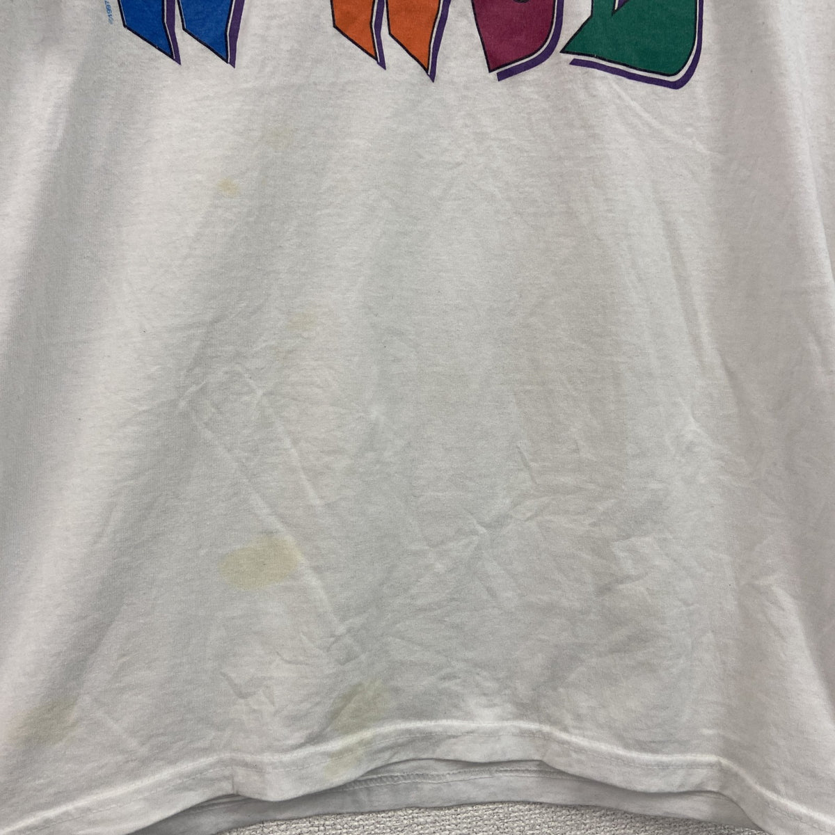 90s～　FRUIT OF THE LOOM　フルーツオブザルーム　WWJD　半袖プリントTシャツ　白　ホワイト　XLサイズ　　ヴィンテージ　古着