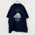 SAN MARINO　サンマリノ　半袖プリントTシャツ　トラクター　紺　ネイビー　3XLサイズ　古着