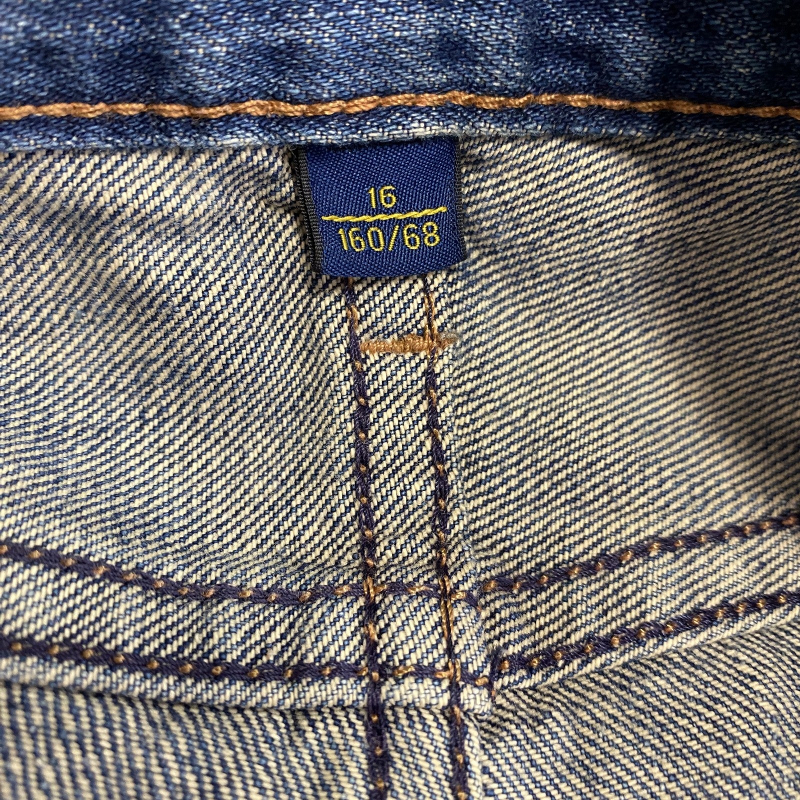 Polo Ralph Lauren　ラルフローレン　デニムパンツ/ジーンズ　パッチワーク加工　インディゴ　16サイズ　古着
