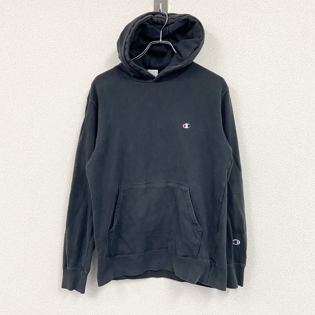 Champion　チャンピオン　スウェットパーカー/フーディー　黒　ブラック　XLサイズ トレーナー スウェットトップス フード付き 古着