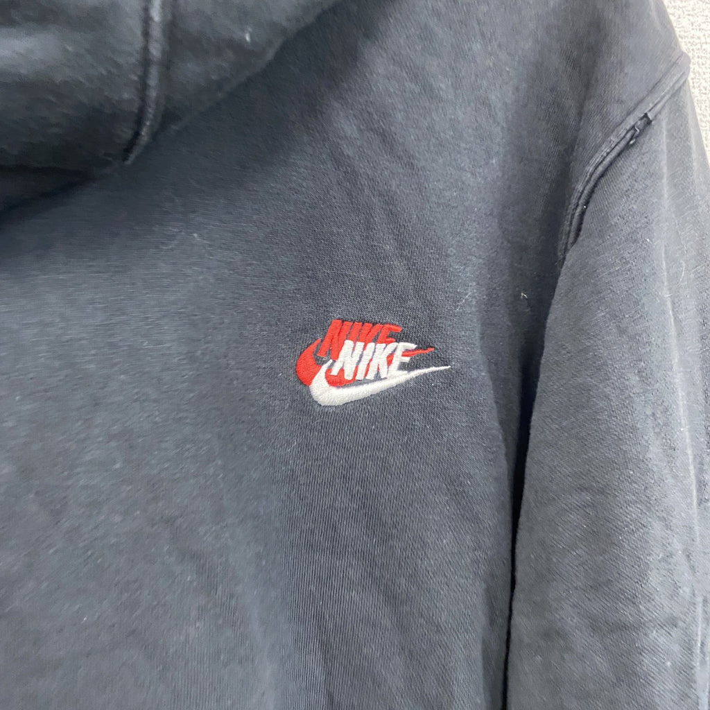NIKE　ナイキ　スウェットパーカー/フーディー　スウッシュ　フェード　黒　ブラック　XLサイズ　古着