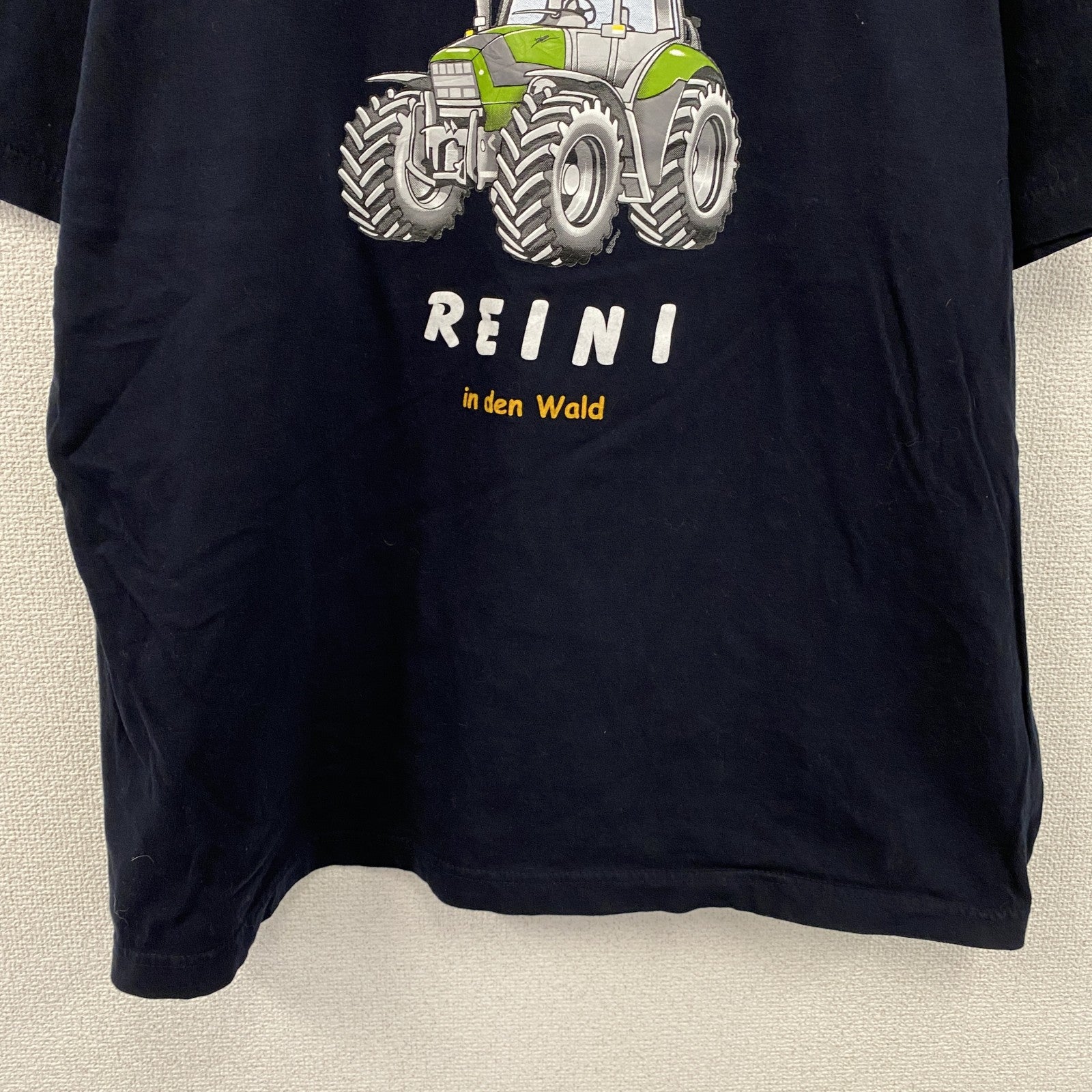 SAN MARINO　サンマリノ　半袖プリントTシャツ　トラクター　紺　ネイビー　3XLサイズ　古着