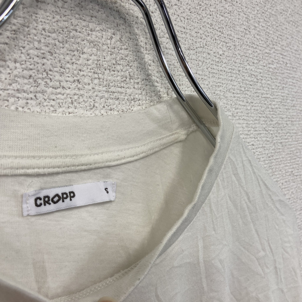 CROPP　半袖プリントTシャツ　アートT　白　ホワイト　Sサイズ　古着
