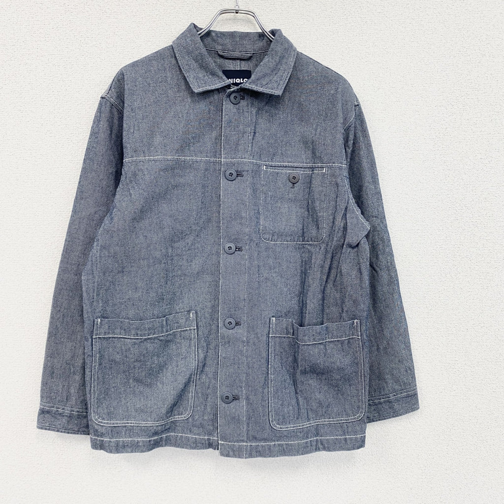 ～00s　OLD UNIQLO　オールドユニクロ　デニムトラッカージャケット　3つポケット　インディゴ　Mサイズ　古着