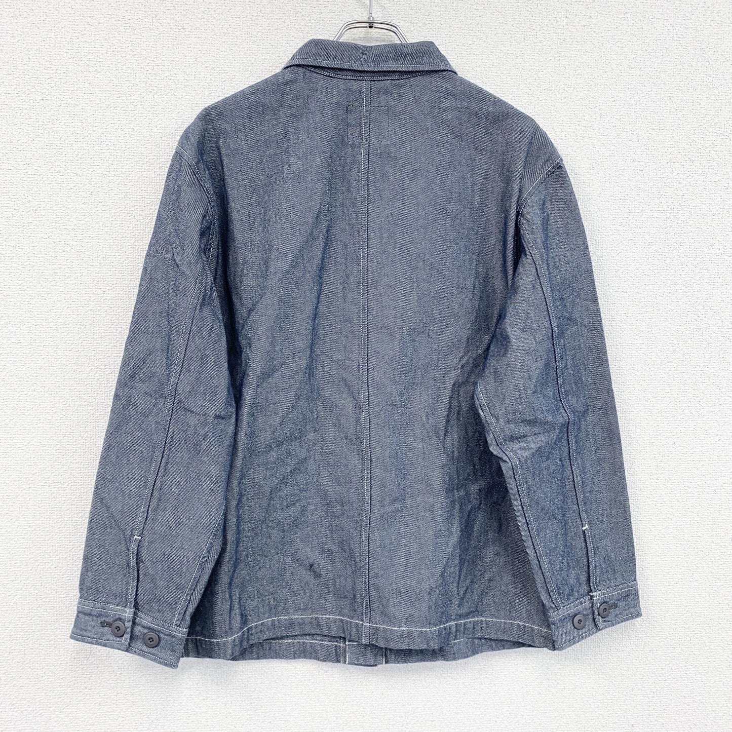 UNIQLO　ユニクロ　長袖シャツジャケット　インディゴ　Mサイズ